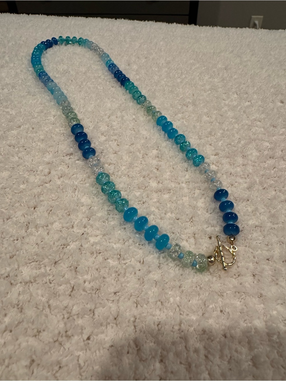 Blue Gradient Beaded Necklace - Women Jewelry